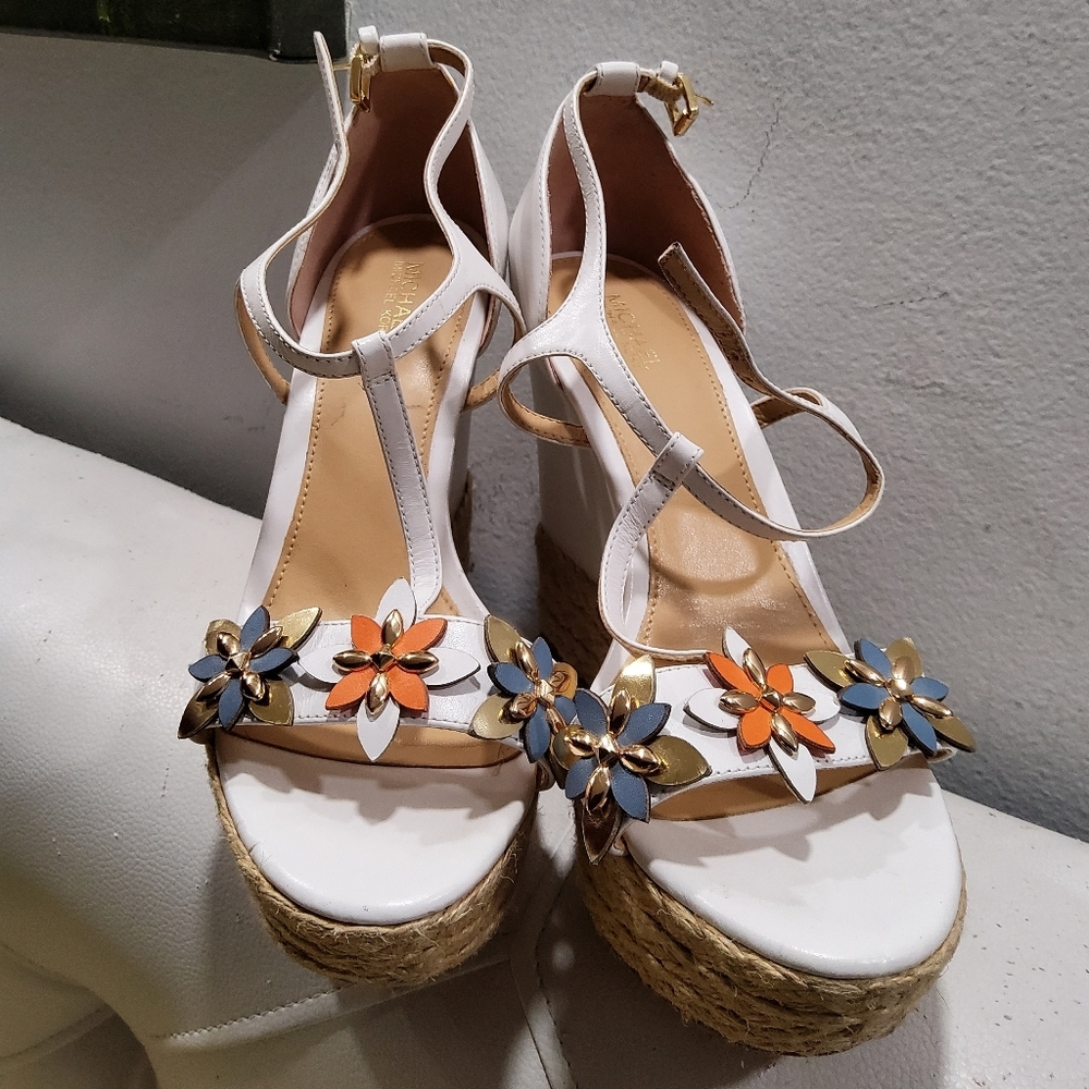 MICHAEL Michael Kors Heidi Wedge Espadrilles Size 6,5 - Picture 12 of 12